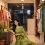 Olive Green 3-Piece Kurta Palazzo Set